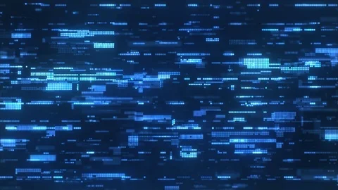 Hi-Tech Digital Pixels Abstract Background Camera Truck Movement Stock-Footage 106383966