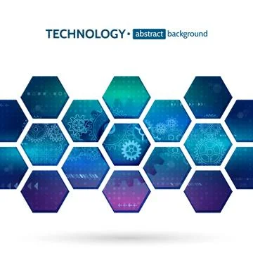 Hi-tech digital technology and engineering concept Stock Illustration