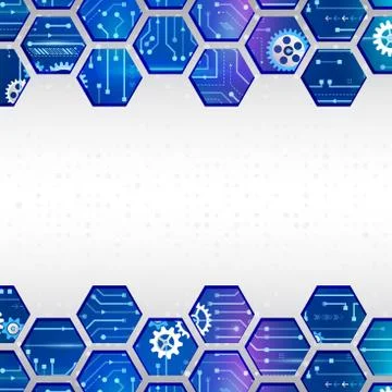 Hi-tech digital technology and engineering concept Stock Illustration