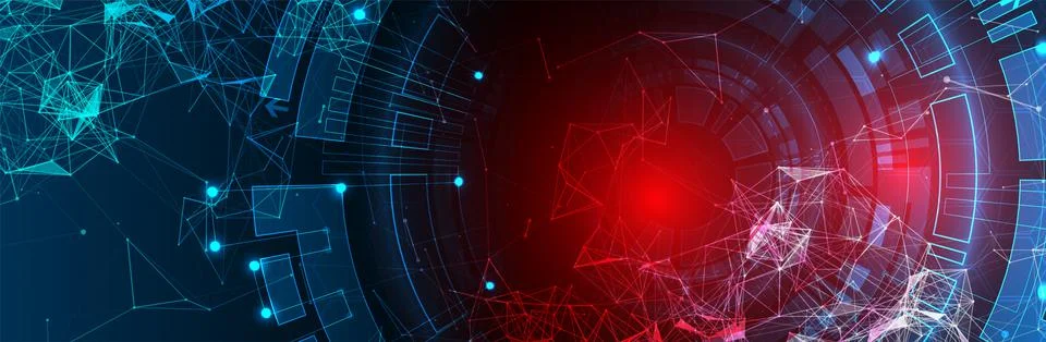 Hi-tech digital technology and engineering theme. Abstract background. Illustrazione stock