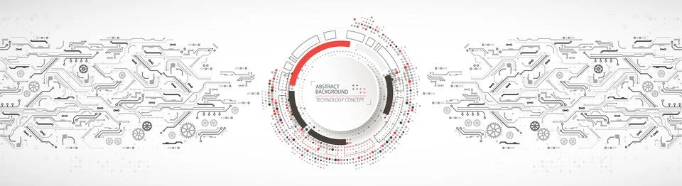 Hi-tech digital technology and engineering theme. Illustrazione stock