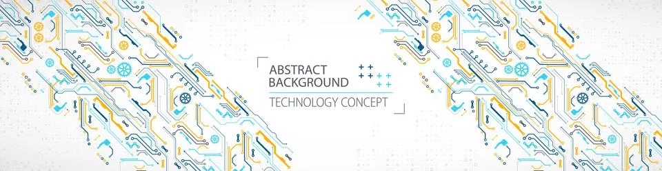 Hi-tech digital technology and engineering theme. Stock Illustration