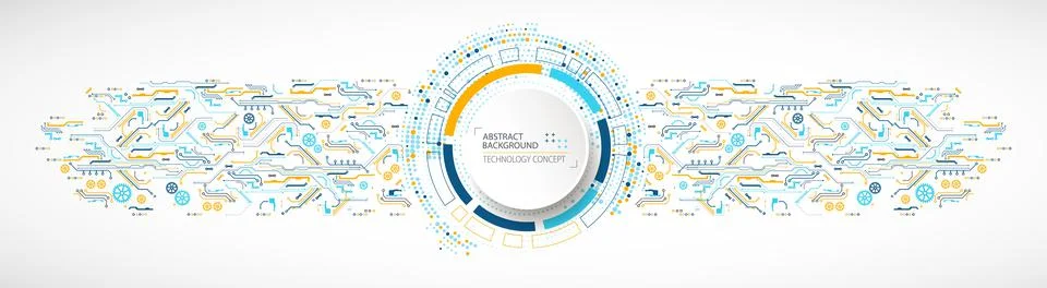 Hi-tech digital technology and engineering theme. Stock Illustration