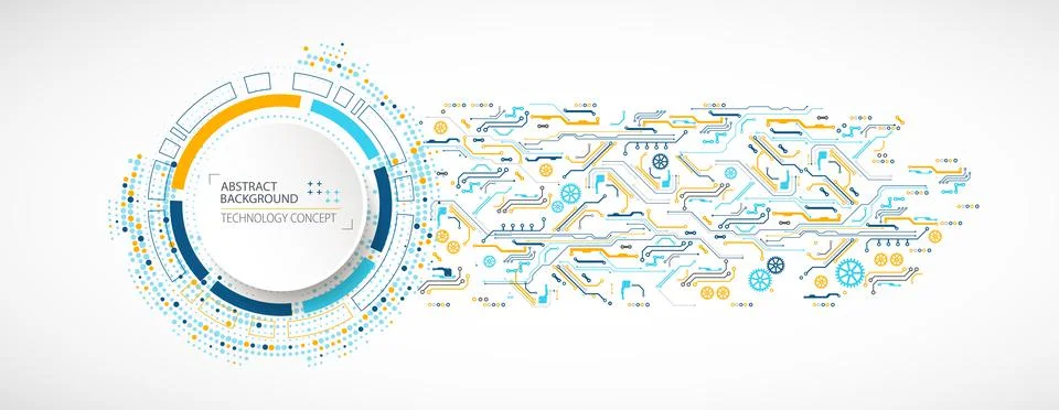 Hi-tech digital technology and engineering theme. 스톡 일러스트