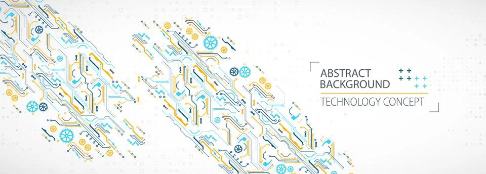 Hi-tech digital technology and engineering theme. Stock Illustration