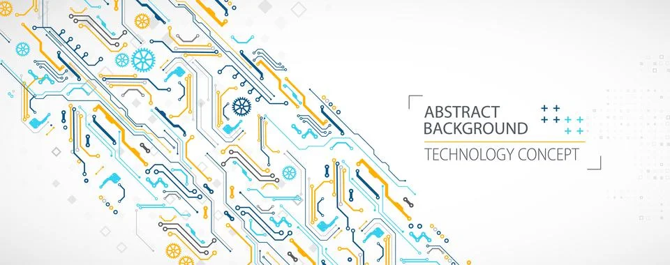 Hi-tech digital technology and engineering theme. Stock Illustration