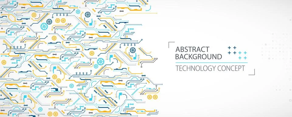 Hi-tech digital technology and engineering theme. 스톡 일러스트