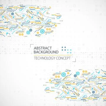 Hi-tech digital technology and engineering theme. Illustrazione stock