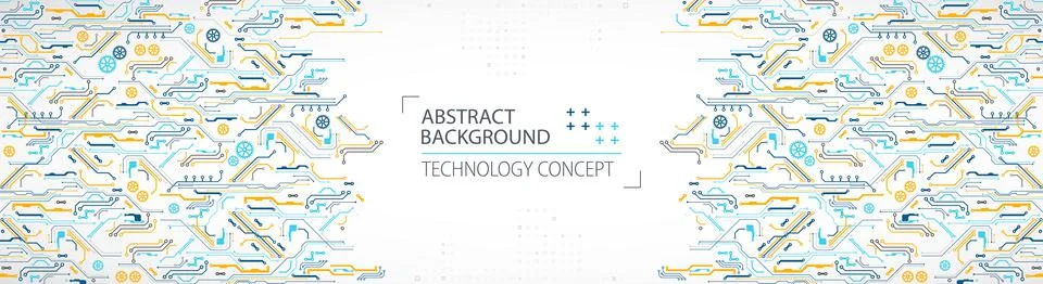 Hi-tech digital technology and engineering theme. Stock Illustration