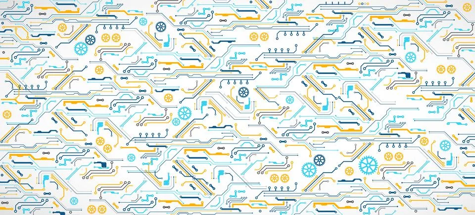 Hi-tech digital technology and engineering theme. Stock Illustration