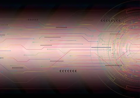 Hi-tech digital technology background. Futuristic high computer technology Stock Illustration