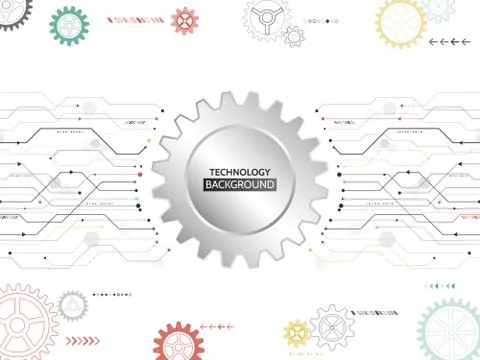 Hi-tech digital technology concept. Abstract computer communication backgroun Illustrazione stock