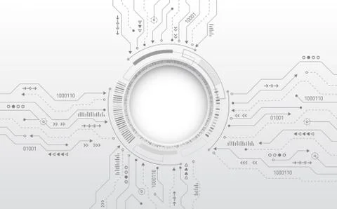 Hi-tech digital technology concept. Stock Illustration