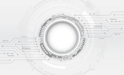 Hi-tech digital technology concept. Illustration high computer technology on  스톡 일러스트