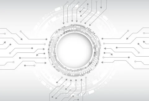 Hi-tech digital technology concept. Illustration high computer technology on  스톡 일러스트