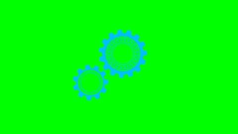 Hi-tech digital technology, engineering. Cogs, gears wheel mechanisms wireframe Video stock 304261003