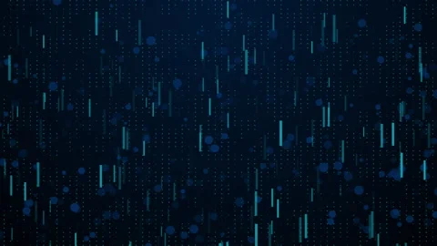 Hi tech digital technology futuristic, digital stripes falling technology Stock Footage 345290449