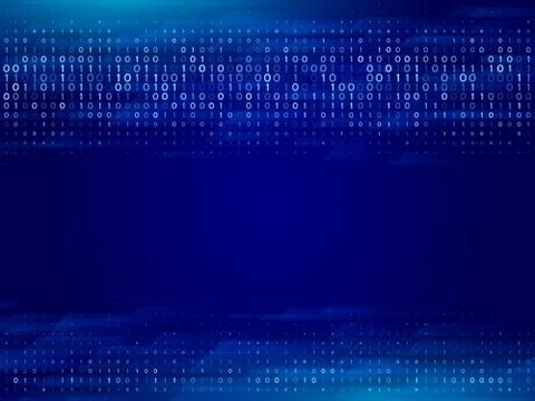 Hi tech digital technology on a grey background. Abstract binary computer cod Stock Illustration