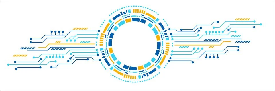 Hi-tech digital technology Illustrazione stock