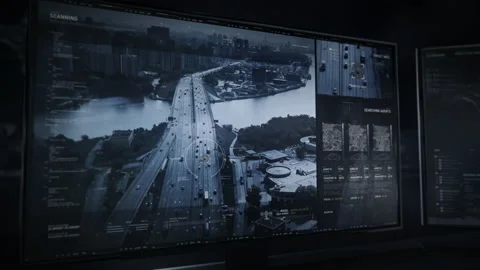 A hi-tech drone is flying above the city and gathers intelligence on the suspect Stock Footage 157255204
