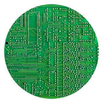 Hi-tech electronic circuit board detail background shot Stock Illustration