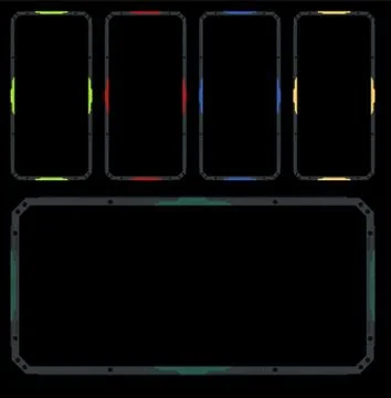 Hi tech frame Stock Illustration