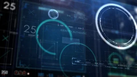 Hi-Tech Futuristic 3D Backgrounds | 4K Heads Up Display Abstract Background Stock Footage 75996334