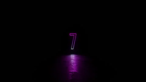 Hi-Tech Futuristic Countdown With Colorful Transition And Reflective Surface  Stock Footage 160055745