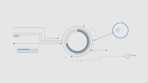 Hi-tech Futuristic technology interface datum HUD Hologram elements with al.. Stock Footage 247910767