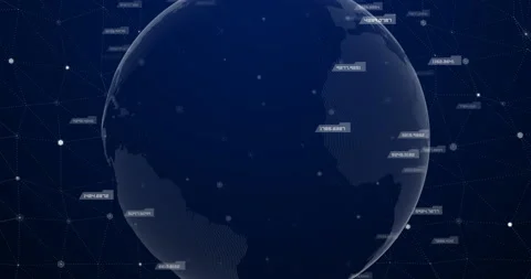 Hi-Tech Global Connection Lines Background 02 動画素材 91802753