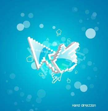 Hi-tech hand pointer background 스톡 일러스트