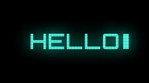Hi-tech HELLO typing Stock Footage