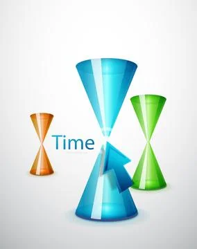 Hi-tech hourglass concept Stock Illustration