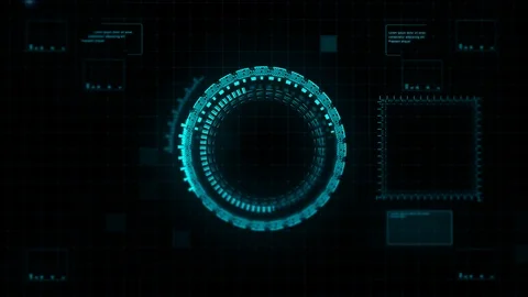 Hi-Tech HUD digital display holographic background Stock Footage 93437840