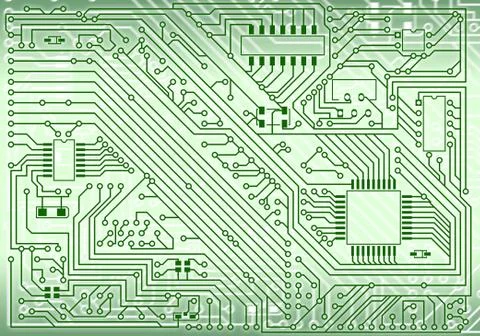 Hi-tech industrial electronic background Stock Illustration