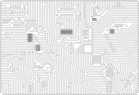 Hi-tech industrial electronic vector background Stock Illustration