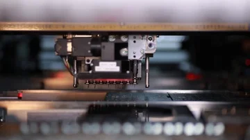 Hi tech industrial machine, components assembly, CMS, Electronic, Technology Stock Footage 85979536