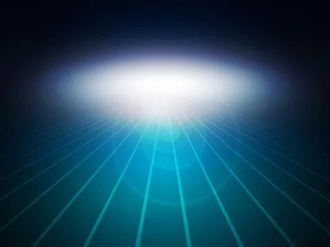 Hi Tech Infinite Floor Blue Background Stock Illustration