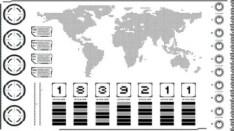 Hi-tech interface on light background Stock Illustration