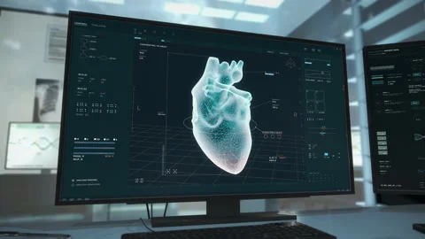 Hi tech machine creates an authentic 3D printed version of the human heart Video stock 172367722