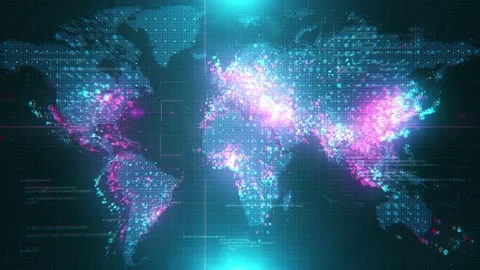 Hi Tech Map Classic-1 Stock Footage 170000882