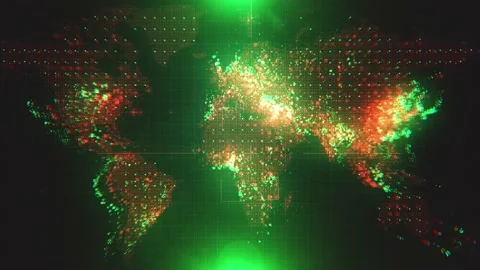 Hi Tech Map Pixel-1 Stock Footage 170002029