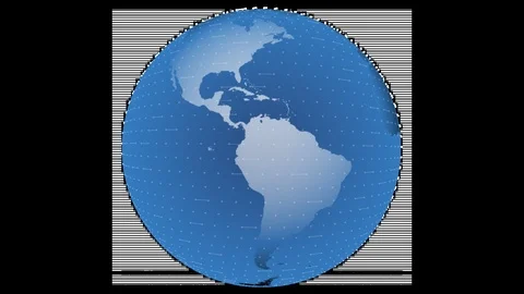 Hi-Tech Modern Translucent Digital Globe Earth Spinning Loop Stock Footage 116363231