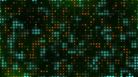 Hi tech mothion graphic background with abstract cyan orange yellow glowing Stock Footage 341153605