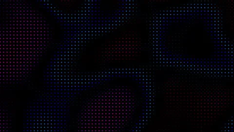 Hi tech motion graphic background, blue and red flickering dots on dark Stock Footage 339479491