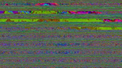 Hi-tech multi-colored interference. Pixelated elements damaged effect. Stock Footage 168808835