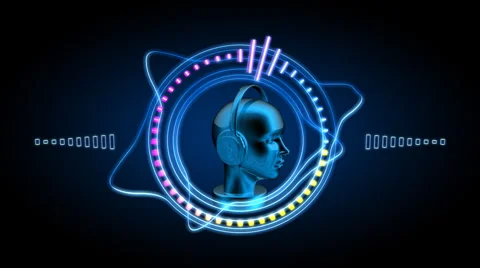 Hi-tech Music Head and Graphic Equalizer - Equalizer 70 (HD) Video stock 1007332