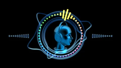 Hi-tech Music Head and Graphic Equalizer - Equalizer 72 (HD) Stock Footage