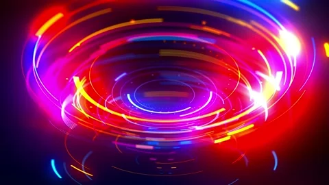 Hi-Tech Neon Multicolor Abstract Background Stock Footage 201217920