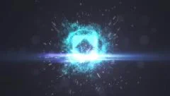 Hi-Tech Particle Light Orb Explosion Business Logo 3D Animation Intro Stock After Effects